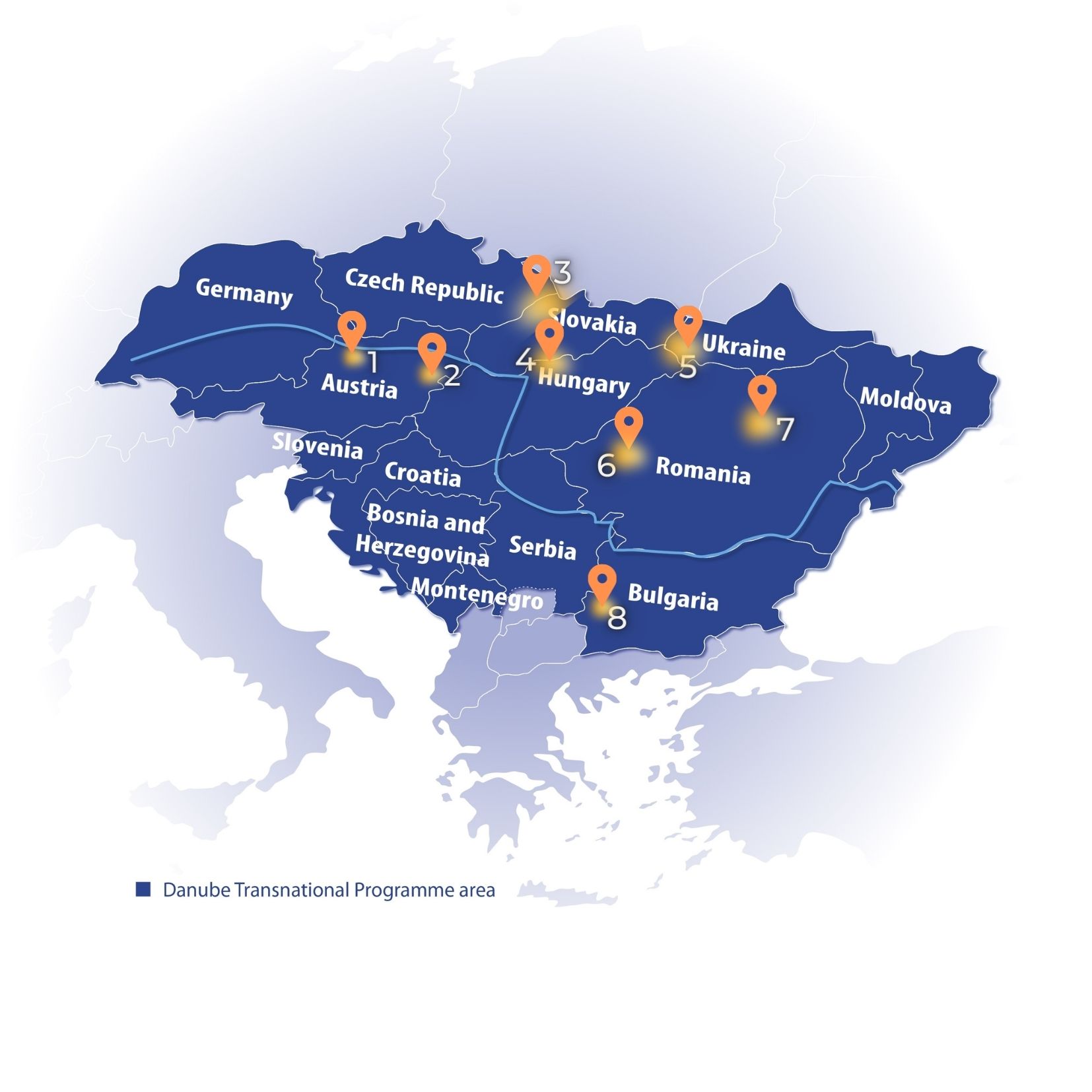 SaveGreen pilot areas map
